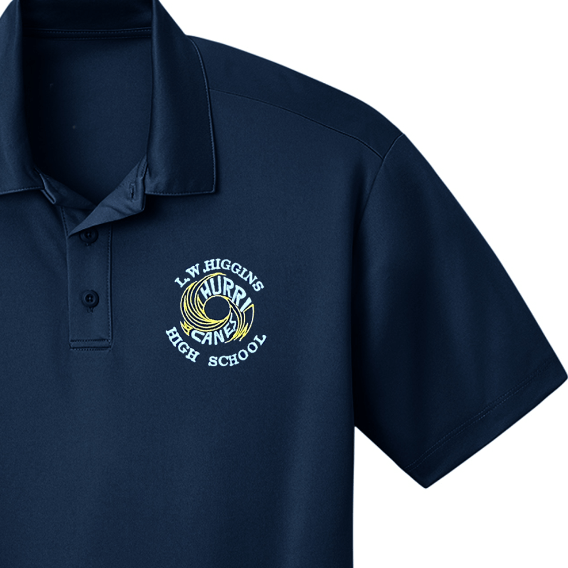 L.W. Higgins 10th Grade Navy Polo - Logo Express Uniforms - School Uniforms