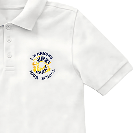 L.W. Higgins 11th Grade White Polo - Logo Express Uniforms - School Uniforms