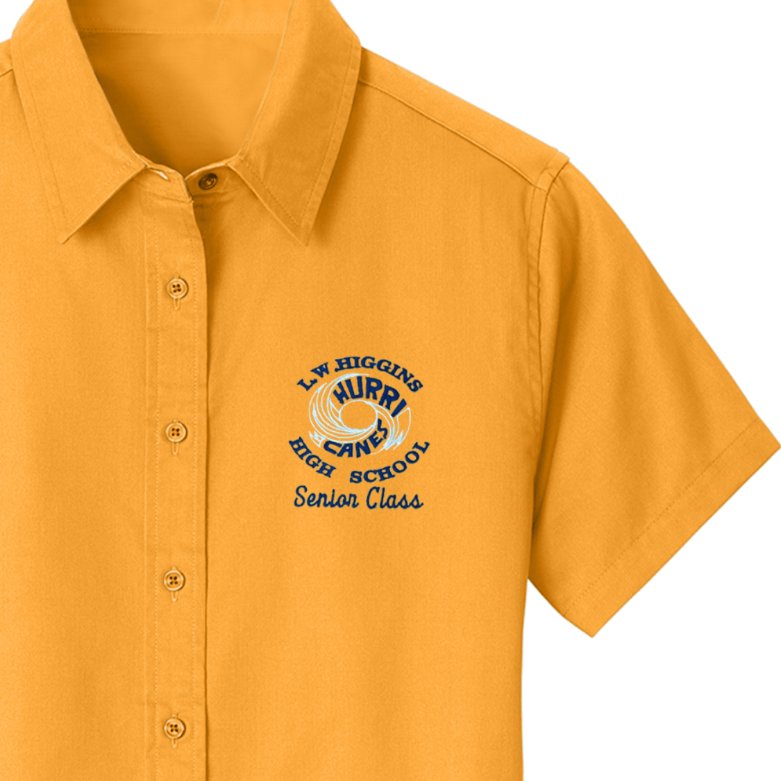 L.W. Higgins 12th Grade Gold Oxford for Ladies - Logo Express Uniforms - School Uniforms