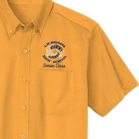 L.W. Higgins 12th Grade Gold Oxford for Men - Logo Express Uniforms - School Uniforms