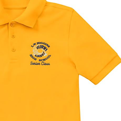 L.W. Higgins 12th Grade Gold Polo - Logo Express Uniforms - School Uniforms