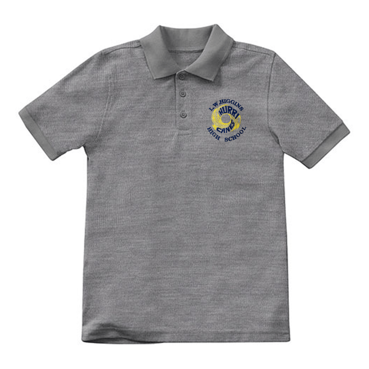 L.W. Higgins 9th Grade Grey Polo - Logo Express Uniforms - School Uniforms