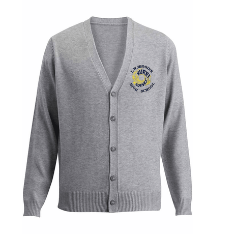L.W. Higgins Navy Cardigan for Unisex - Logo Express Uniforms - School Uniforms