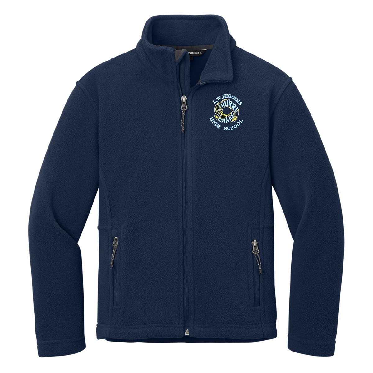 L.W. Higgins Navy Fleece Jacket - Logo Express Uniforms
