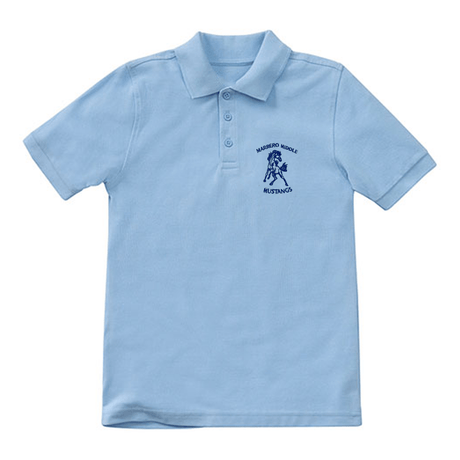 Marrero Middle 7th Grade Light Blue Polo - Logo Express Uniforms - School Uniforms