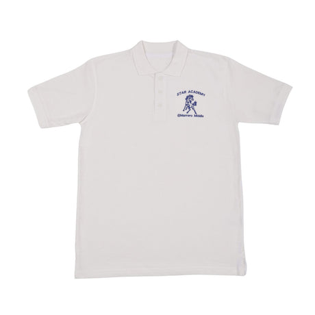 Marrero Middle Star Academy White Polo Youth PK - Logo Express Uniforms - School Uniforms Me