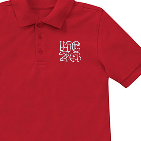 McDonogh 26 1st - 4th Red Polo - Logo Express Uniforms - School Uniforms