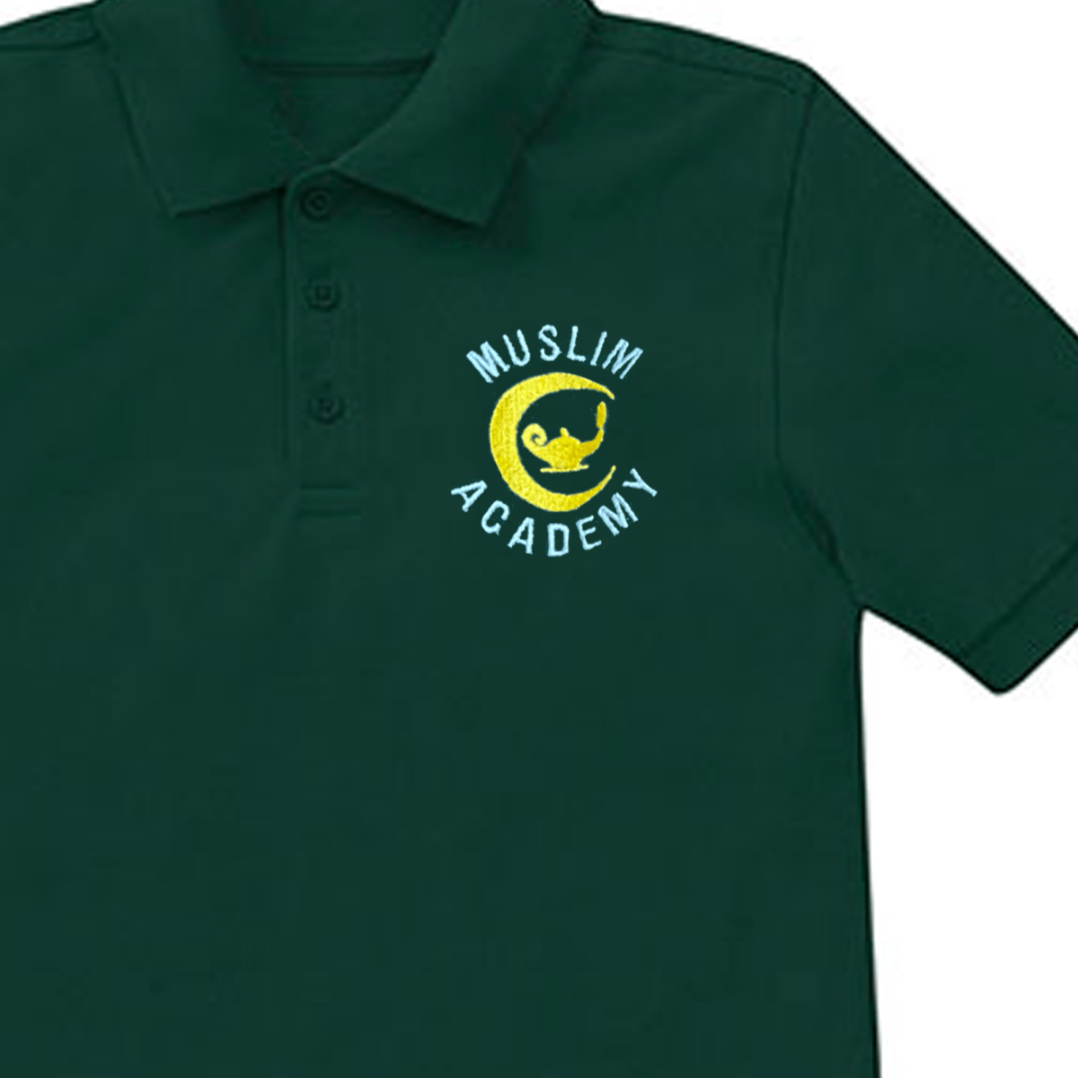 Muslim Academy 1st - 6th Grade Forest Green Polo - Logo Express Uniforms - School Uniforms