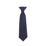 Navy Clip - On Solid Tie - Logo Express Uniforms - School Uniforms