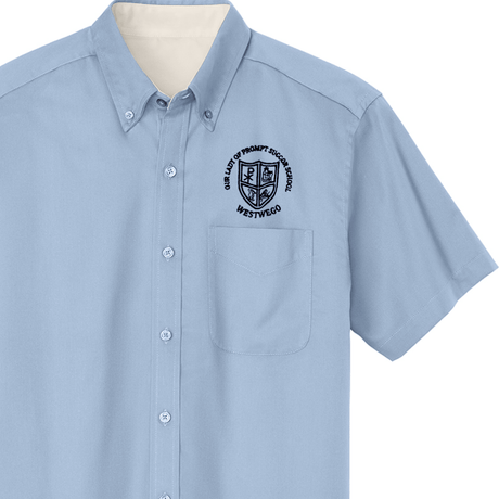 OLPS Boys 5th - 7th Grade Light Blue Oxford - Logo Express Uniforms - School Uniforms