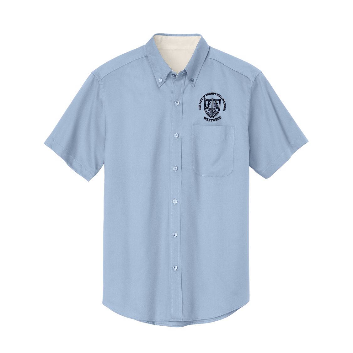 OLPS Boys 5th - 7th Grade Light Blue Oxford - Logo Express Uniforms - School Uniforms