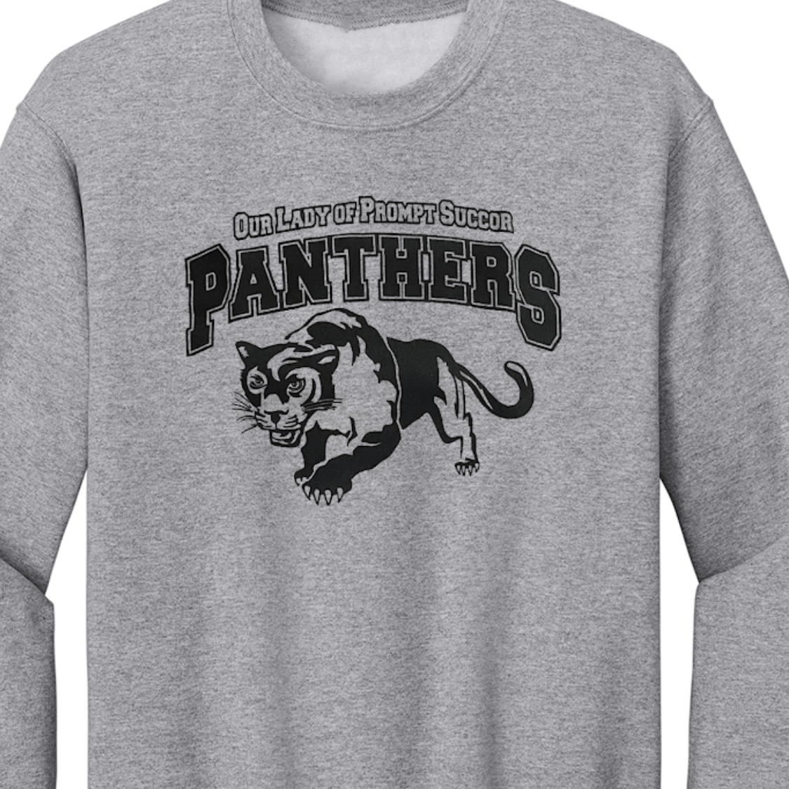 OLPS P.E. Grey Sweatshirt 1st–7th Grades - Logo Express Uniforms - School Uniforms