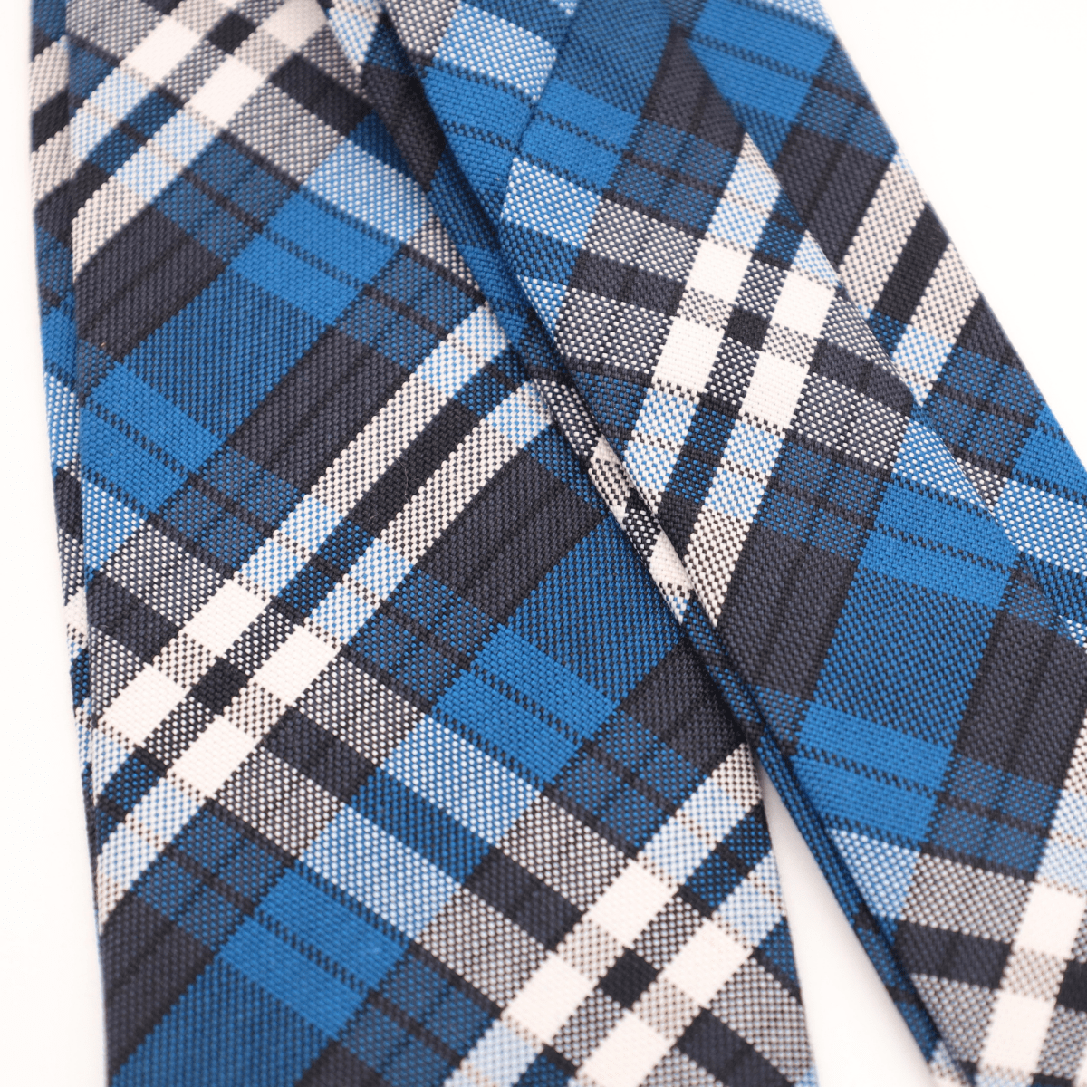 OLPS Plaid Men's Hand Tie – Blue/Black - Logo Express Uniforms - School Uniforms