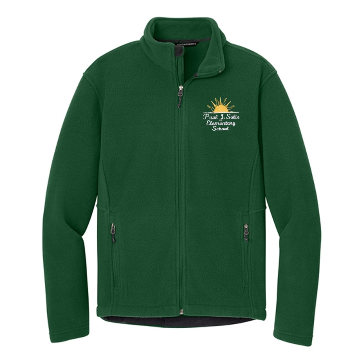 Paul J. Solis 1st-5th Grade Forest Green Fleece Jacket - Logo Express Uniforms - School Uniforms