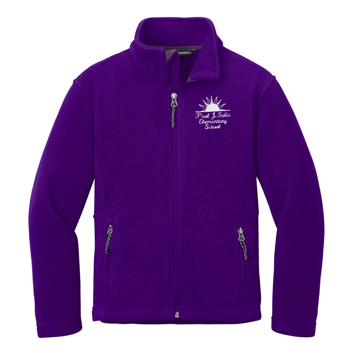 Paul J. Solis PreK-Kindergarten Fleece Jacket Purple - Logo Express Uniforms - School Uniforms