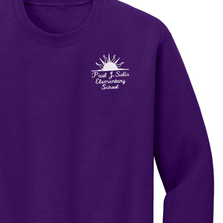 Paul J. Solis Purple Sweatshirt - Logo Express Uniforms - School Uniforms