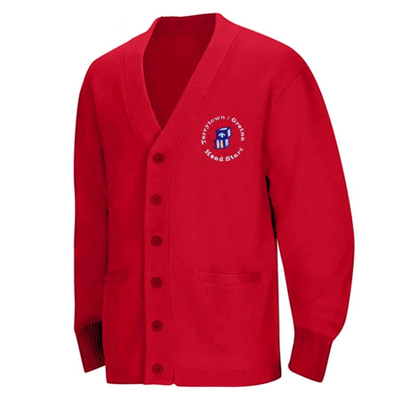Terrytown Gretna Head Start Red Cardigan - Logo Express Uniforms - School Uniforms