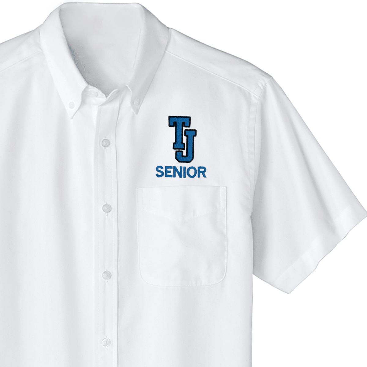 Thomas Jefferson 12th Grade White Oxford for Men - Logo Express Uniforms - School Uniforms
