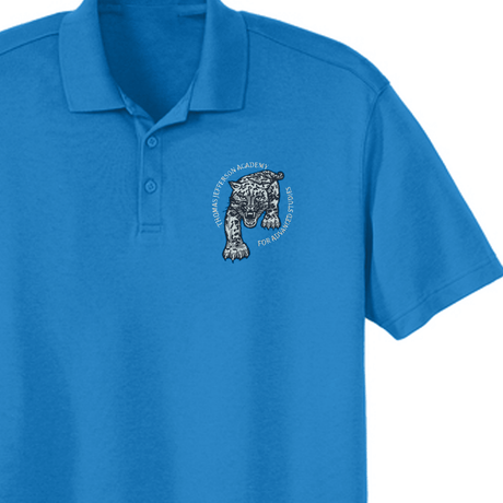 Thomas Jefferson 9th-12th California Blue Polo Knit - Logo Express Uniforms - School Uniforms