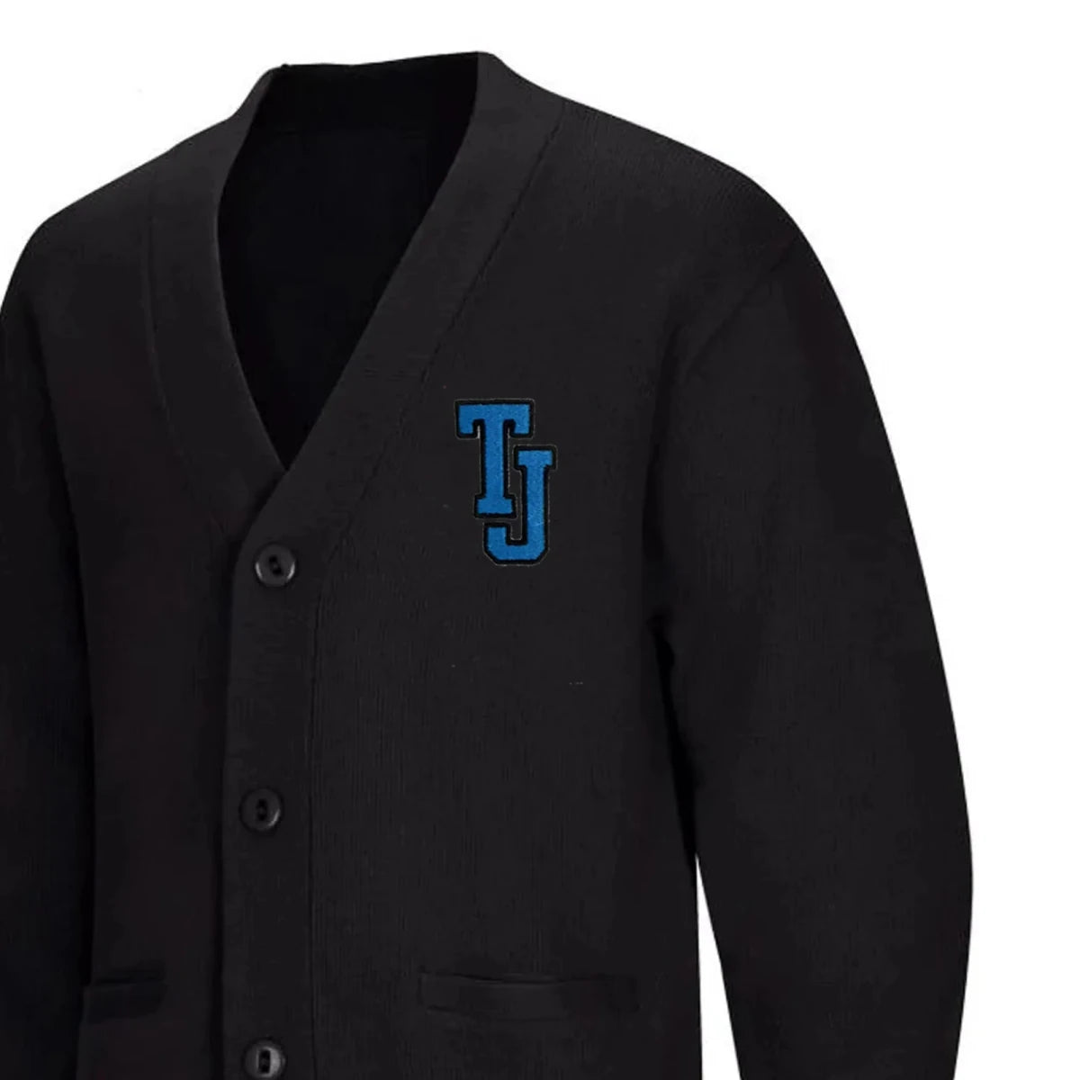Thomas Jefferson Black Cardigan for Unisex - Logo Express Uniforms - School Uniforms