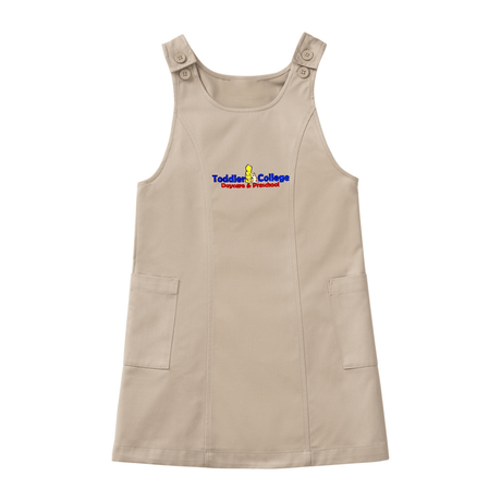 Toddler College Girls Khaki Jumper - Logo Express Uniforms - School Uniforms