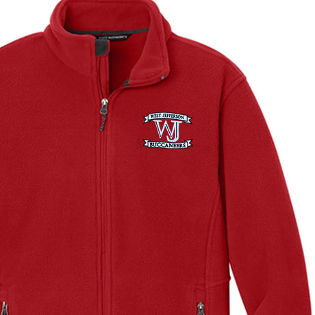 West Jefferson Red Fleece Jacket for Unisex - Logo Express Uniforms - School Uniforms