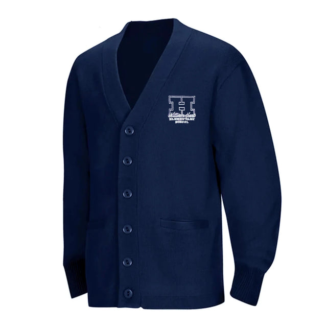 William Hart 1st-5th Grade Navy Cardigan - Logo Express Uniforms - School Uniforms