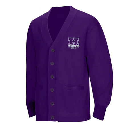 William Hart PreK-Kindergarten Purple Cardigan - Logo Express Uniforms - School Uniforms