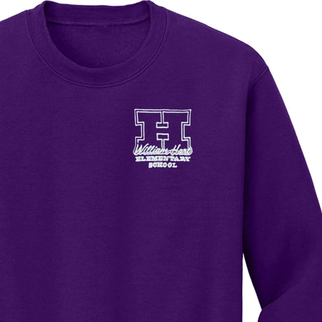William Hart PreK-Kindergarten Purple Sweatshirt - Logo Express Uniforms - School Uniforms