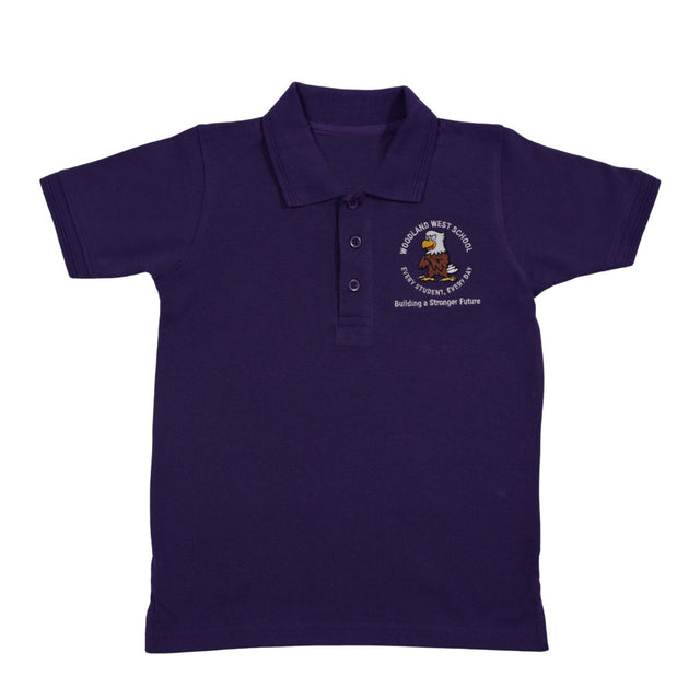 Woodland West PreK - K Purple Polo Youth PK - Logo Express Uniforms