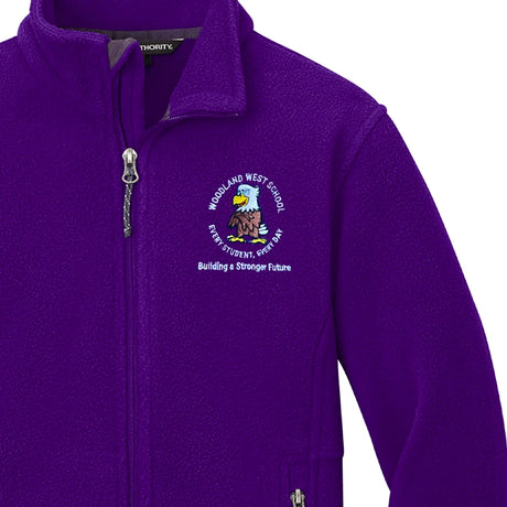 Woodland West PreK-Kindergarten Purple Fleece Jacket - Logo Express Uniforms - School Uniforms