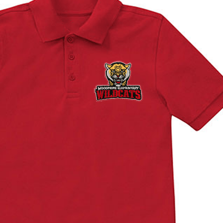 Woodmere 6th - 8th Red Polo - Logo Express Uniforms - School Uniforms