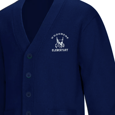 Woodmere Navy Cardigan V - Neck - Logo Express Uniforms - School Uniforms