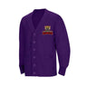 Woodmere Purple Cardigan V-Neck - Logo Express Uniforms - School Uniforms